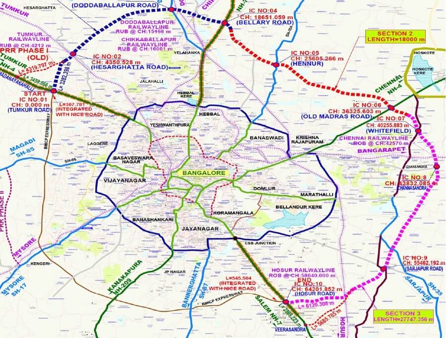 Peripheral Ring Road Bengaluru Map 